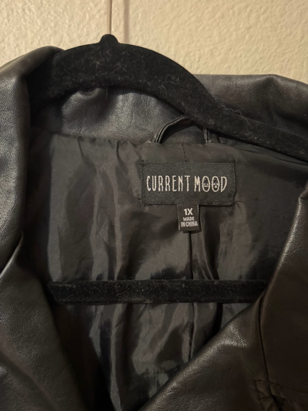 Current Mood Black Faux Leather Fringe Moto Jacket - Picture 3 of 7